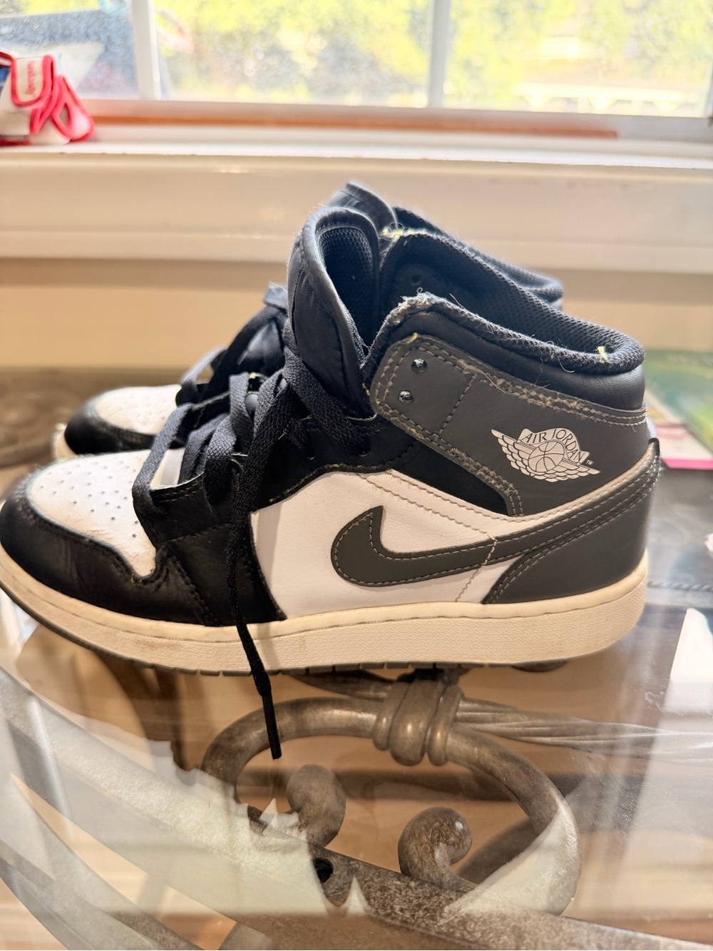 Nike Kids Black and White Air Jordan Sneakers